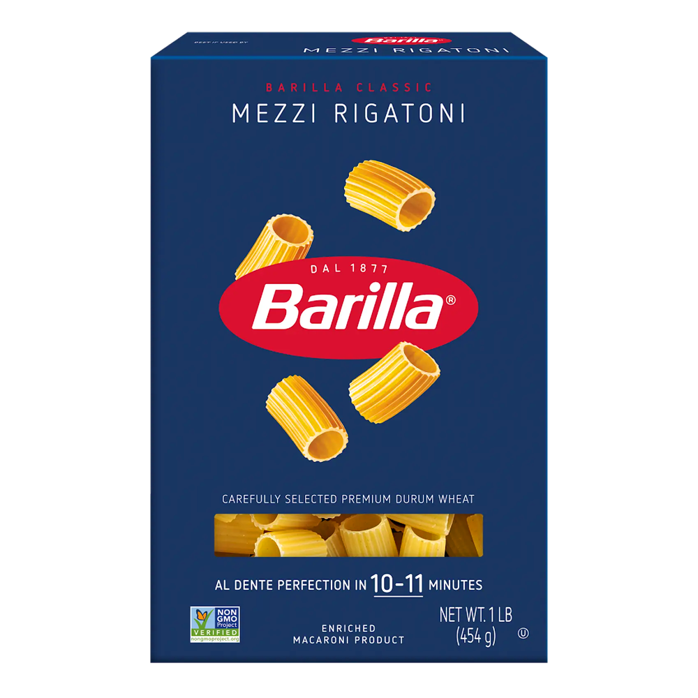 Pasta Mini Rigatoni – 16 oz (454 gr)